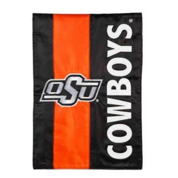 Team Sports America Oklahoma State Univ Cowboys Embroidered Garden Flag nwt - Picture 1 of 7